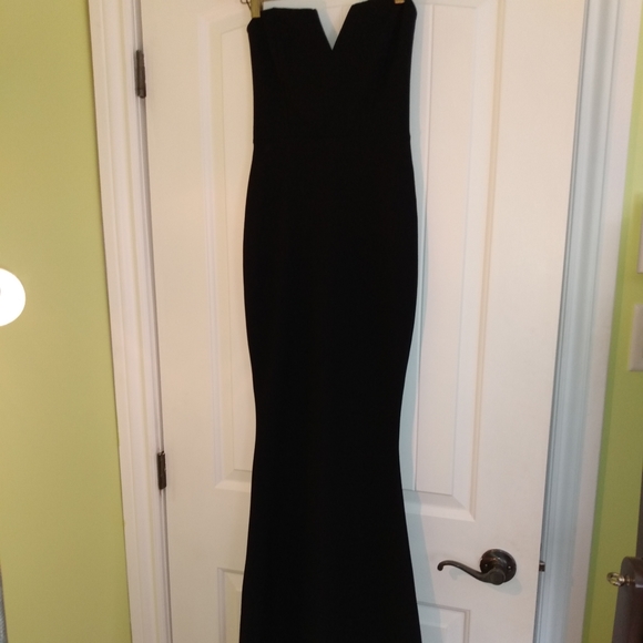 Strapless Long mermaid black dress - Picture 6 of 6